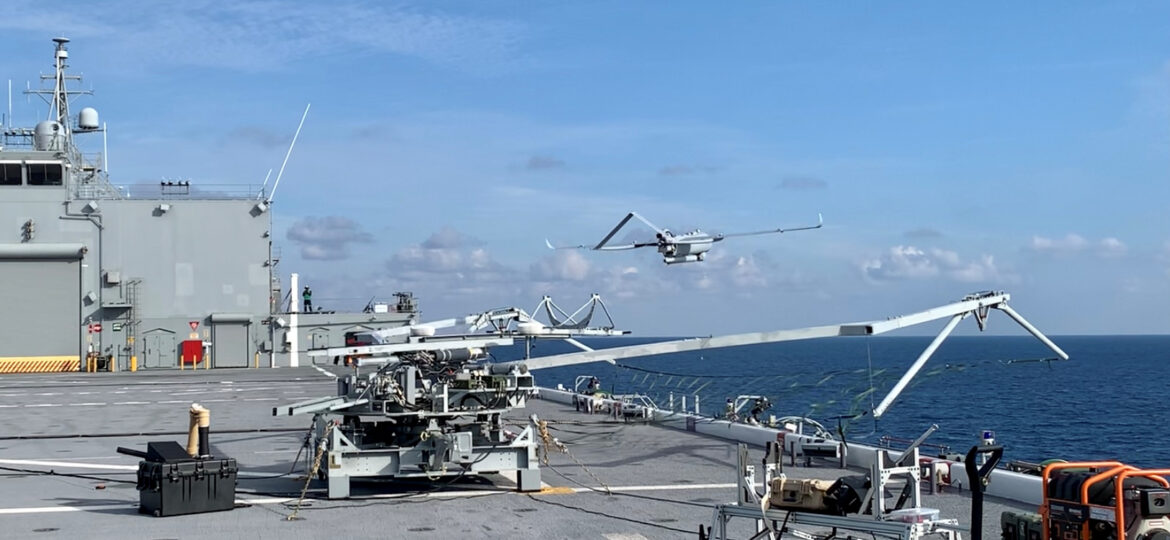 Textron Systems' Aerosonde UAS Takes 1st Maritime Flight aboard USS Miguel Keith