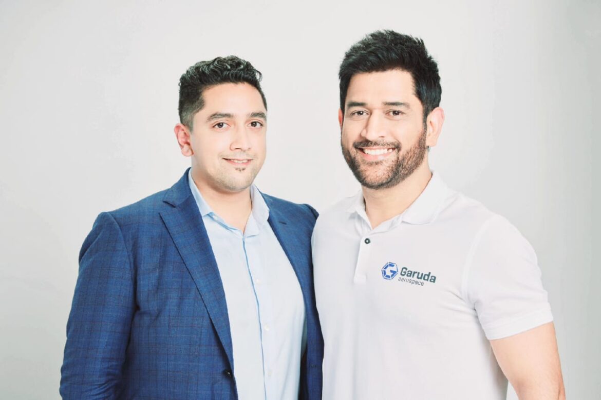 Agnishwar Jayaprakash and Mahendra Singh Dhoni Mr. Agnishwar Jayaprakash, Founder and CEO, Garuda Aerospace